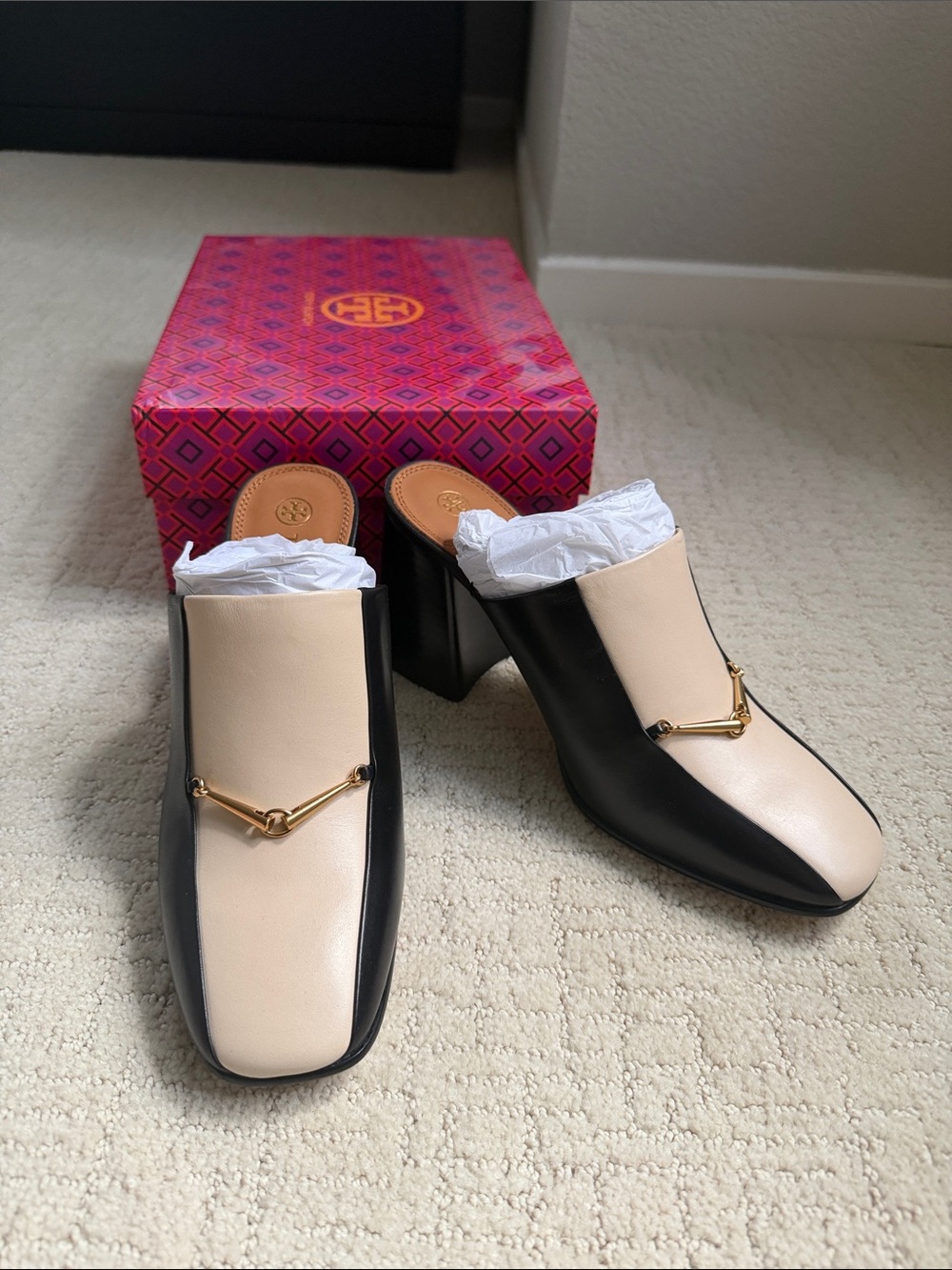 Tory Burch Equestrian Link Mules